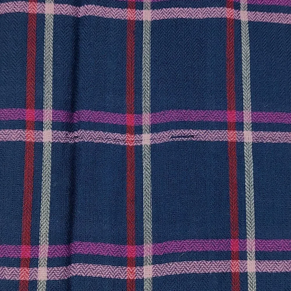 Talbot's Woven Windowpane Plaid Scarf Wrap